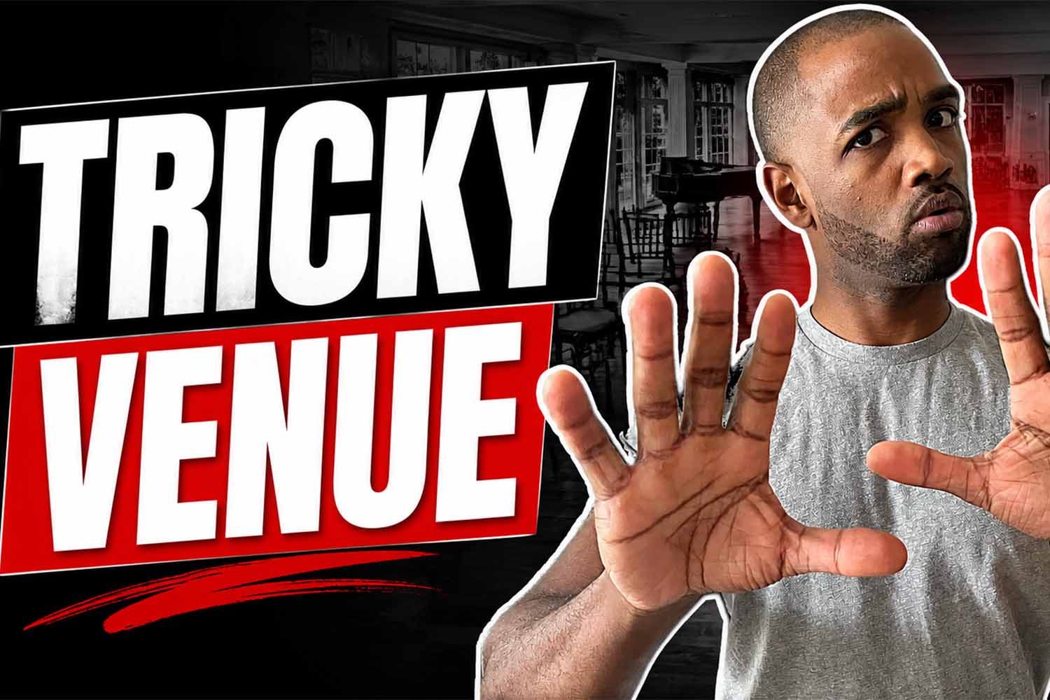The Athletic Club of Columbus ballroom set for a wedding ceremony with chandeliers, gold chairs, and a polished wood floor.