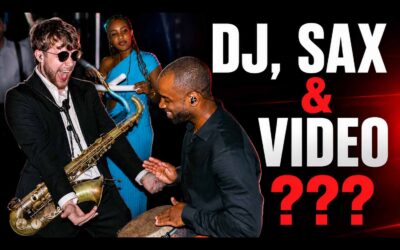 Hybrid Saxophone and DJ at a Jorgensen Farms Oak Grove Wedding