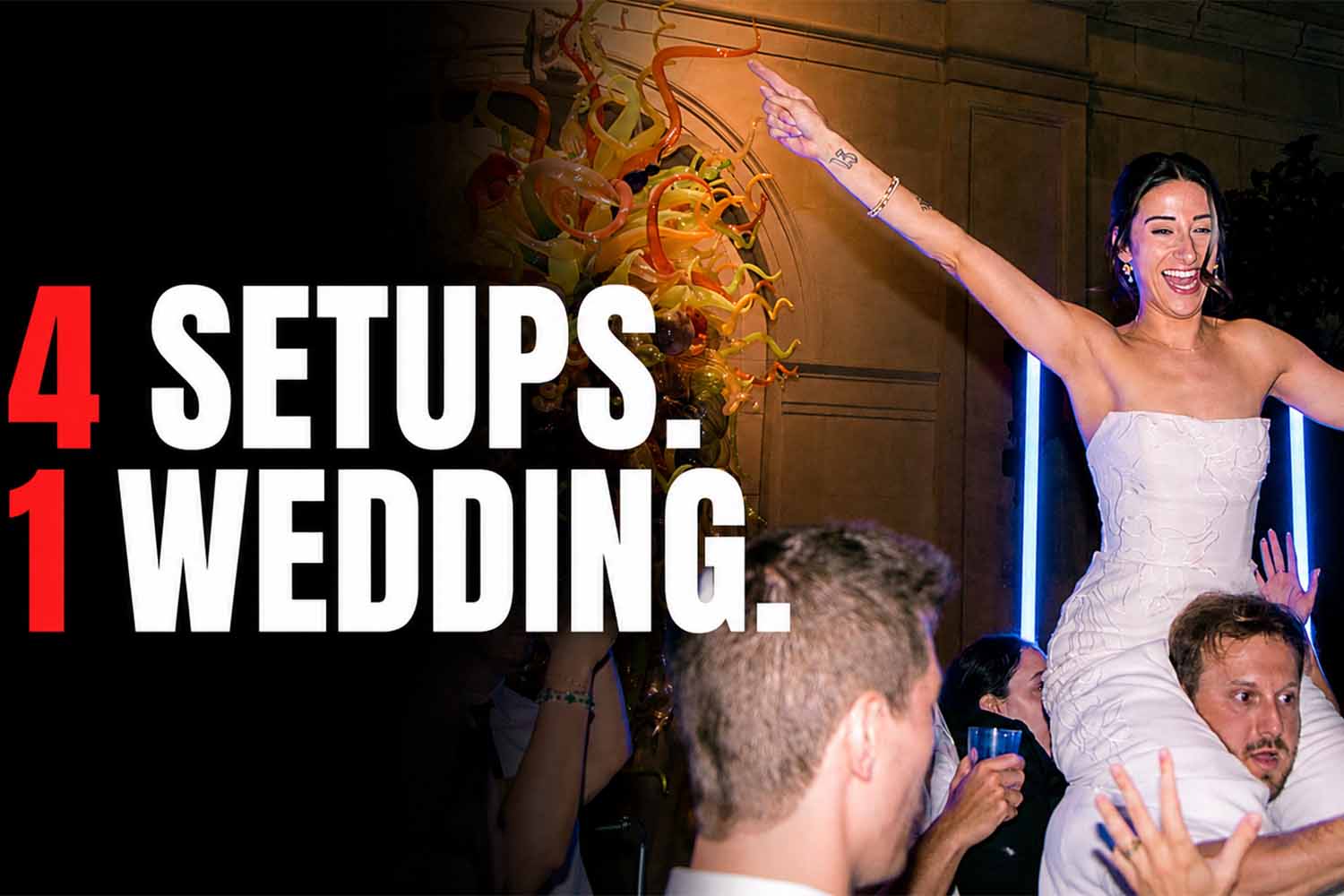multicultural-museum-wedding Bride celebrating on the dance floor during a multicultural wedding at the Columbus Museum of Art