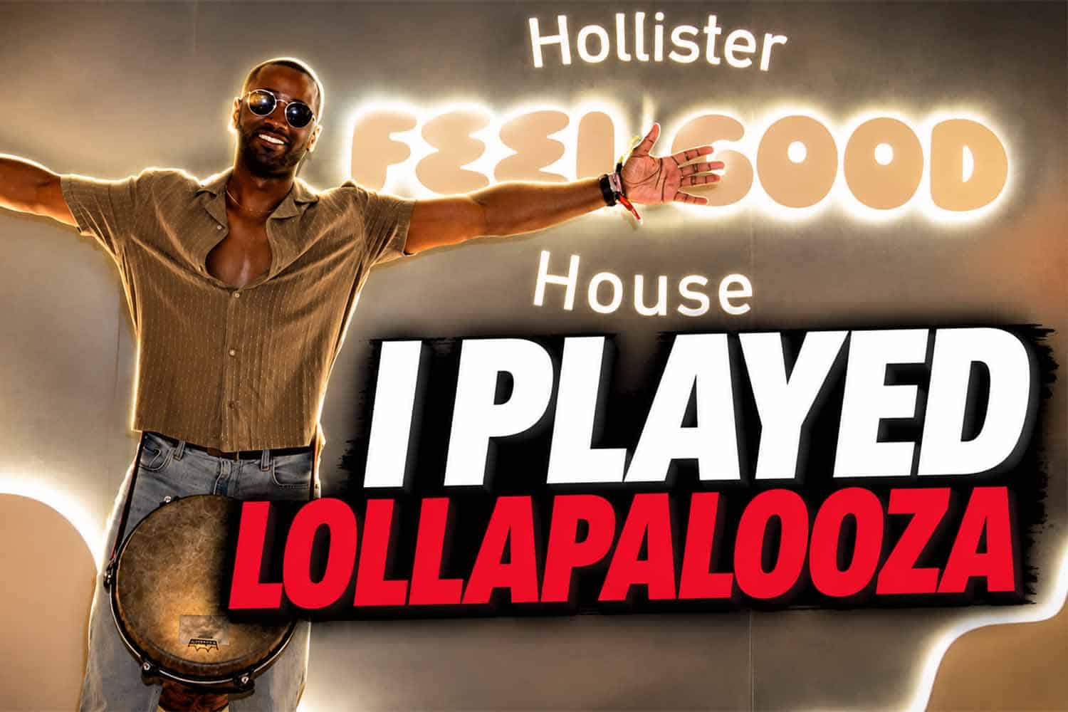 DJ AXCESS performing at the Hollister Feel Good House during Lollapalooza 2026 in Chicago